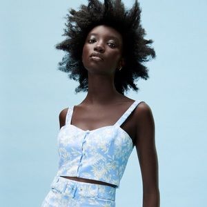 ZARA / Floral Print Crop Top /Size S/ NWT